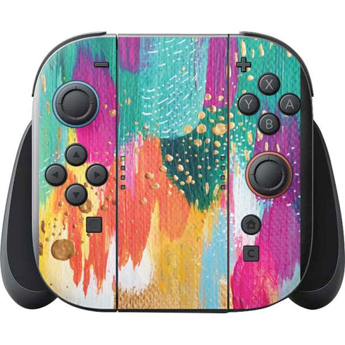 Turquoise Brush Stroke by Etta Vee Nintendo Switch 2 (2025) with Joy-Con Skin
